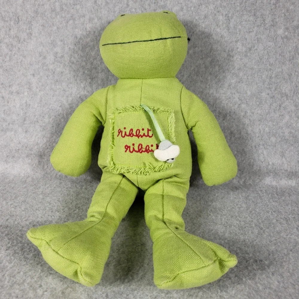 Pottery Barn‎ Kid Alphabet  Nursery Frog Plush Toy Ribbit Ribbit Stuffed Animal